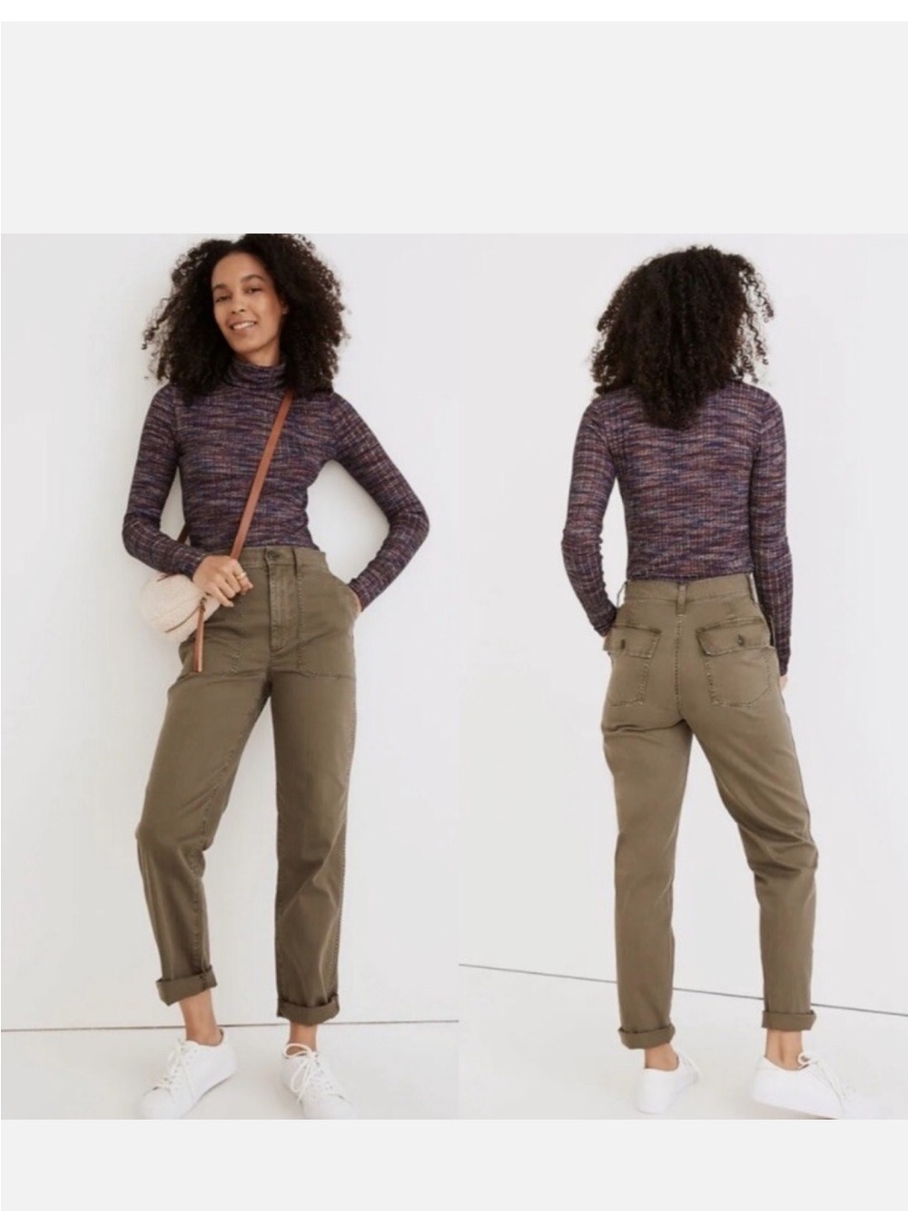 Madewell The Perfect Vintage Straight Workwear Pants Women's 27 Green